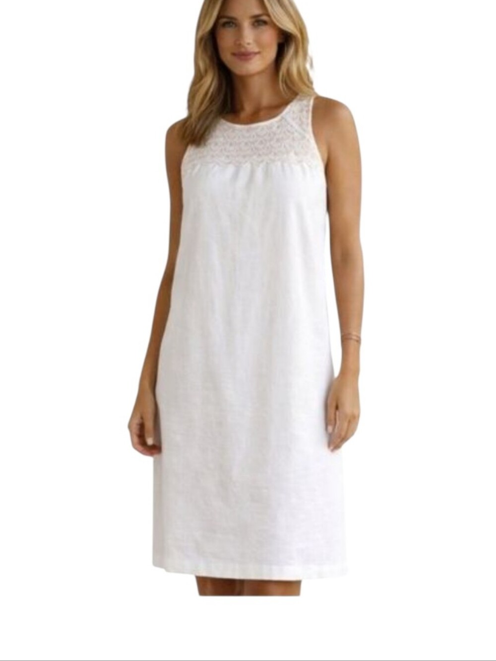 Ann Taylor LOFT White Sleeveless Sheath Dress Size 10
